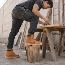 Bota De Trabajo Pleg Working De Piel Antiderrapante Suela De Hule - Camel - Ver 3