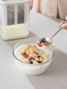Madebyblanc Colador de yogur, fabricante de yogur griego, colador de queso de cold brew, separador de suero, filtro de malla fina, kit de elaboración de queso casero con recipiente - Multicolor - Ver 6