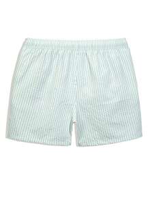 Manfinity KASUA Quần short đi biển kẻ sọc thường ngày dành cho nam - Màu xanh Bạc hà - Xem 7
