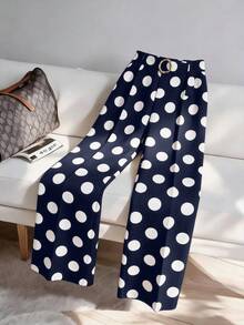 GlowEve CURVE Plus Size Women's Pants, Romantic 1950s Vintage Suitable For Dates Tea Party And Commuting, Versatile Fashionable Pattern, Suitable For Navy Blue - Multicolor - View 1