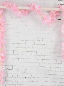 1/3/5/10Pcs Artificial Hydrangea Cherry Blossom Vine Garland Silk Faux Floral Hanging Vine Decorative For Valentine's Day Gift Home Decor Dining Table Bedroom Wedding Venue Outdoor Garden New Year Must Have - Multicolor - View 4