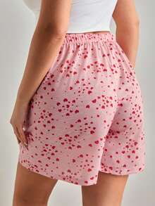 SHEIN Conjunto de shorts feminino plus size Cotton Line, cintura alta, confortável e casual, 3 peças, multicolorido, para uso diário. - Multicolorido - Ver 7