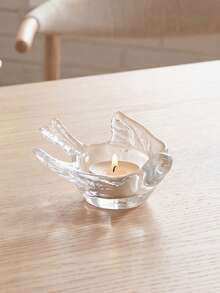 Haus Hana 1pc Light Luxury Style Transparent Glass Seashell Candle Holder Decorative Accessory For Romantic Candlelit Dinner Photography Prop - multicolor - View 11