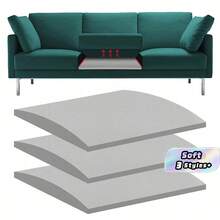 Gray 50cm Trapezoid Sofa Foam Cushion, High Density Firm Support Pad, Vacuum Packed Couch Seat Cushion For Living Room - Grey - View 1