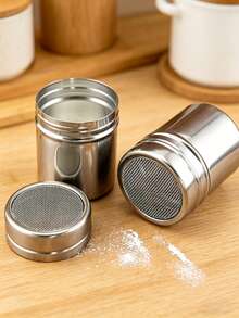 1pc Stainless Steel Coffee Powder Can School Supplies Back To School - Multicolor - View 5