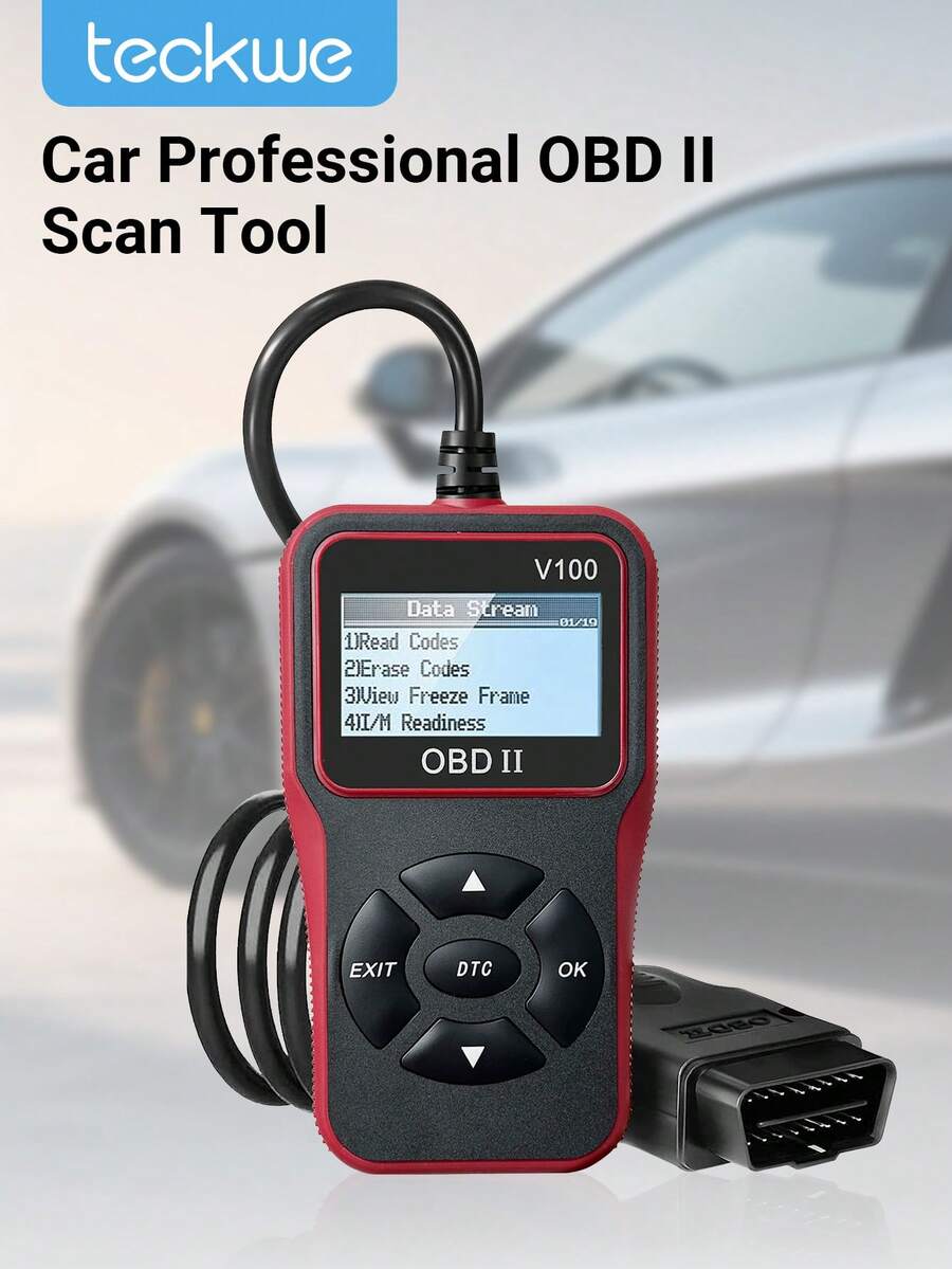 Teckwe Công cụ quét OBD II chuyên nghiệp cho ô tô - Một cỡ - Xem 1