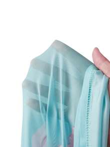 ROMWE Y2K Vestido sexy vazado com detalhes florais em renda para férias de verão na praia. - Azul - Ver 7