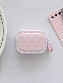 1 pieza Funda protectora a prueba de golpes con estampado de lunares rosas compatible con Apple 4 Pro2 Pro3 3ra generación, regalo de cumpleaños de primavera para mujeres - Rosa - Ver 4