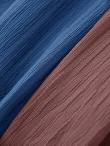 CosyJoli Pantalones rectos básicos de gasa texturizada de talla grande - Multicolor - Ver 5