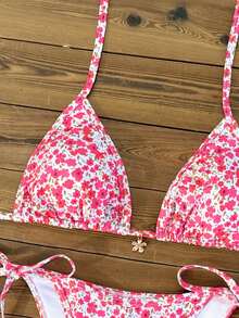 Swim Mod Bộ bikini hoa nhí 2026 Xuân/Hè, đồ bơi hai mảnh cho kỳ nghỉ bãi biển, tôn dáng - Nhiều màu - Xem 3