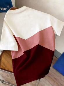Manfinity Joysei Men's Casual Colorblock Patchwork T-Shirt, Summer - Multicolor - View 2