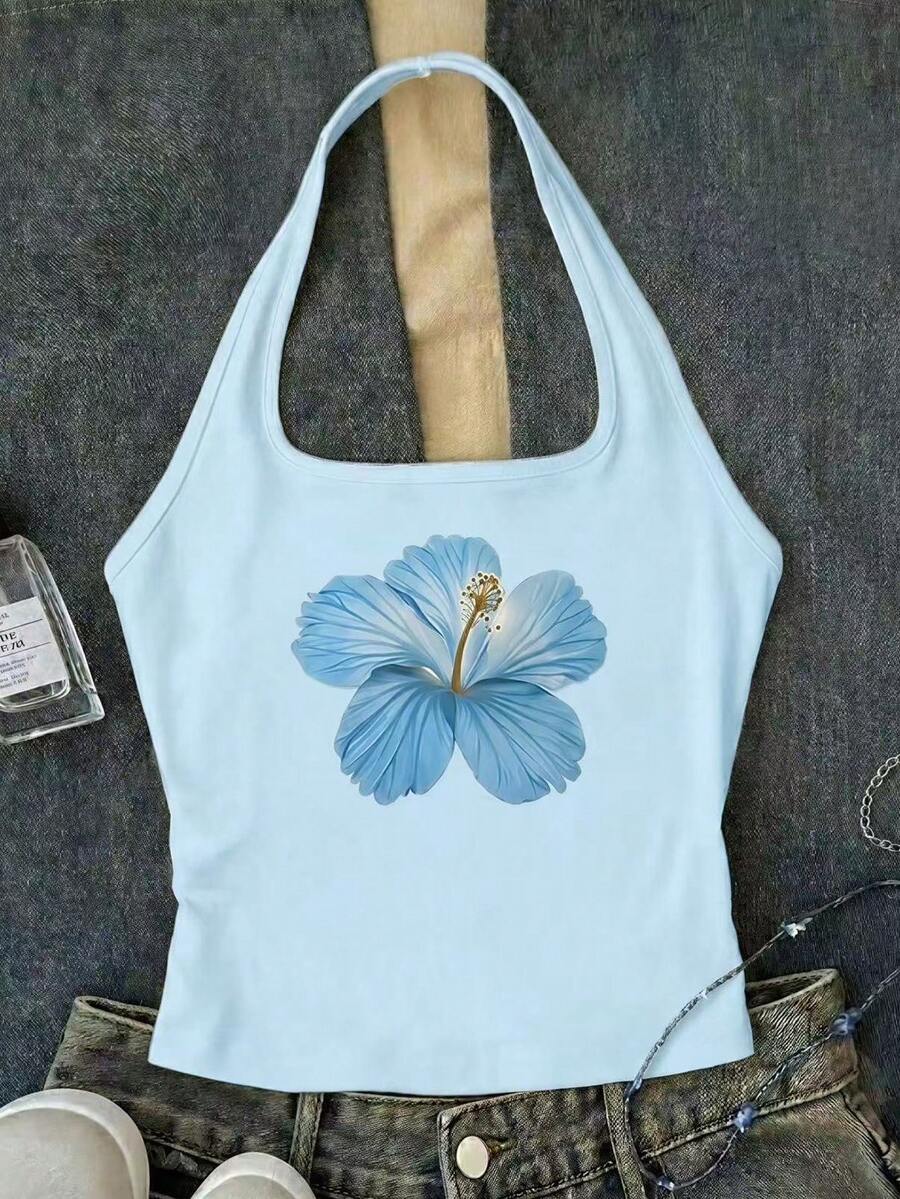 SHEIN 少女白色长款休闲吊带背心,修身夏季款 - 彩色 - 查看 1