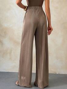 SHEIN Women, Spring, Summer, Long Length, Natural Waist, Daily Wear/ Comfortable, - Chocolate Brown - View 8
