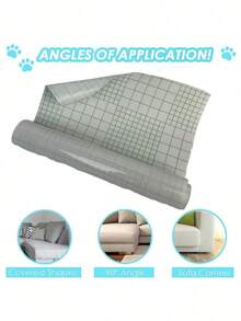 Cat Scratch Film Self-Adhesive, Transparent Sofa Scratch Protection, Anti-Scratch Wall, Furniture Scratch Protection Tape For Sofa Wall Door, Ideal For Furniture Sofa Wall Door Protection - transparent - View 8