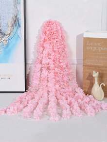 1/3/5/10Pcs Artificial Hydrangea Cherry Blossom Vine Garland Silk Faux Floral Hanging Vine Decorative For Valentine's Day Gift Home Decor Dining Table Bedroom Wedding Venue Outdoor Garden New Year Must Have - Multicolor - View 5