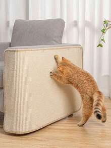 1 Pc Cat Scratcher Mat Natural Sisal Cat Scratch Mats Scratching Pad Protect Carpets And Sofas - khaki - View 6