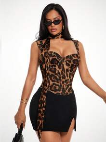 Radiana Áo corset nữ gợi cảm, thanh lịch, thời trang họa tiết da báo, áo hai dây có đệm, áo tank top họa tiết da báo, áo croptop, áo không tay, áo thắt eo, áo công sở, phù hợp cho các buổi đi chơi thường ngày, đi làm, dạo phố, văn phòng, nơi làm việc, trang phục đi làm, trang phục công sở, trang phục đi làm, trang phục đi nghỉ mát. - Nhiều màu - Xem 3
