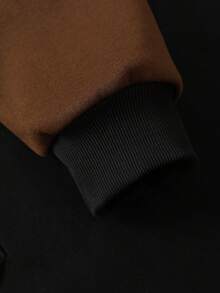 Manfinity Dauomo Sudadera con capucha con cremallera, forro térmico y cordón, sin camiseta, para otoño/invierno, de manga larga - Café integral - Ver 4