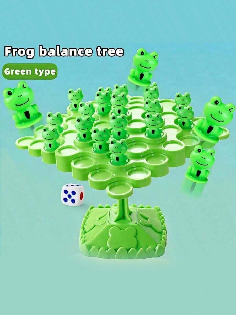 Balanced Tree Board Game And Jenga Game - Fun And Educational Puzzles For Family Interaction - Green Frog - View 1