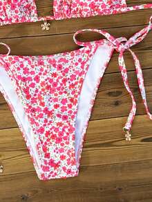 Swim Mod Bộ bikini hoa nhí 2026 Xuân/Hè, đồ bơi hai mảnh cho kỳ nghỉ bãi biển, tôn dáng - Nhiều màu - Xem 4