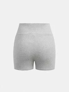 SHEIN Bộ 2 quần legging thường ngày cho thiếu nữ, màu đen và xám, cạp chéo, quần tất dệt kim đa năng dễ phối đồ, mua 1 tặng 2, đồ thể thao. - Nhiều màu - Xem 4