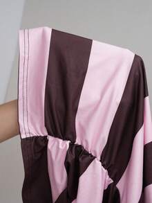 SHEIN EZwear 女士条纹针织露肩T恤 - 彩色 - 查看 10