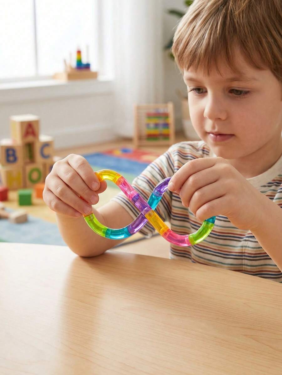 MINKOJA MINKOJA 1pc New Color Changing Twist Fidget Toy, Transforms Into Multiple Shapes, Stress Relief Toy For Teens, Crystal Color Twisty Toy, Handheld Desktop Toy To Relieve Anxiety, Suitable For Classroom, Outdoor, Office, Perfect As Desktop Decor, Classroom Prize, Party Favor, Holiday Gift