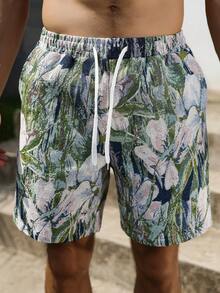 VENTUSAIL Quần short nam Jacquard, họa tiết hoa nhiều màu, thích hợp cho kỳ nghỉ, bãi biển, phong cách , hẹn hò ngoài trời, quà tặng cho bạn trai/chồng, phong cách Y2K. - Nhiều màu - Xem 6