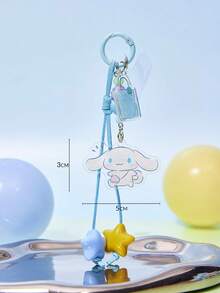 HELLO KITTY AND FRIENDS | SHEIN 1PC HELLO KITTY AND FRIENDS Cute Blue Star Puppy Keychain Bag Pendant - Multicolor - View 7