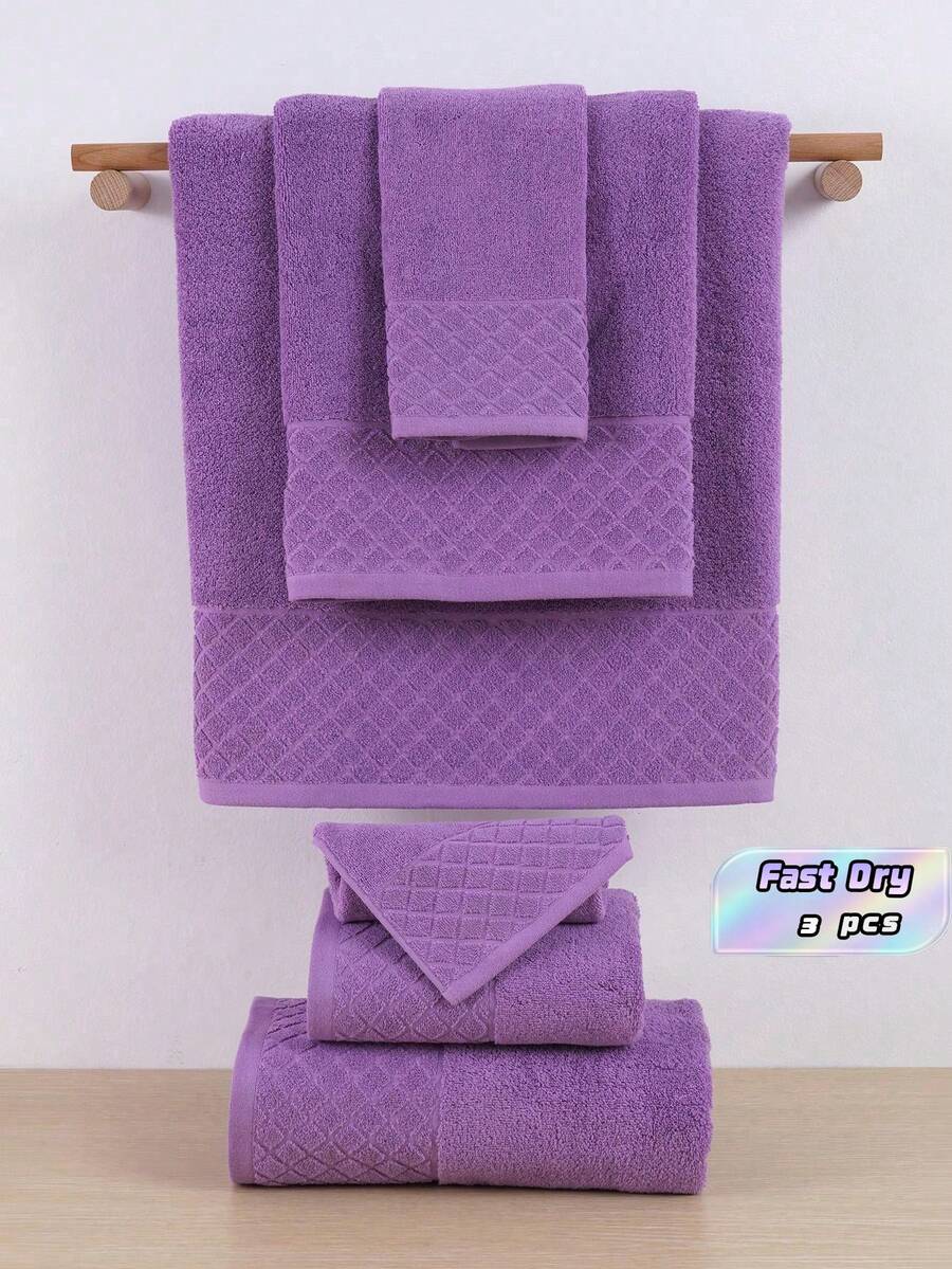 3 Pure Cotton Solid Color Face Towels, Lightweight And Breathable, With 100% Cotton Buckle. Suitable For Bathrooms, Gyms, Travel, Gifts, Beauty Salons, Sports, Outdoor Activities, Schools, And Home Essentials.