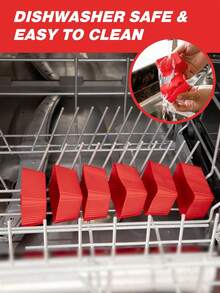 SHEIN 6Pcs Red Silicone Cupcake Muffin Baking Cups Liners Reusable Non-Stick Cake Molds Set - Red - View 7