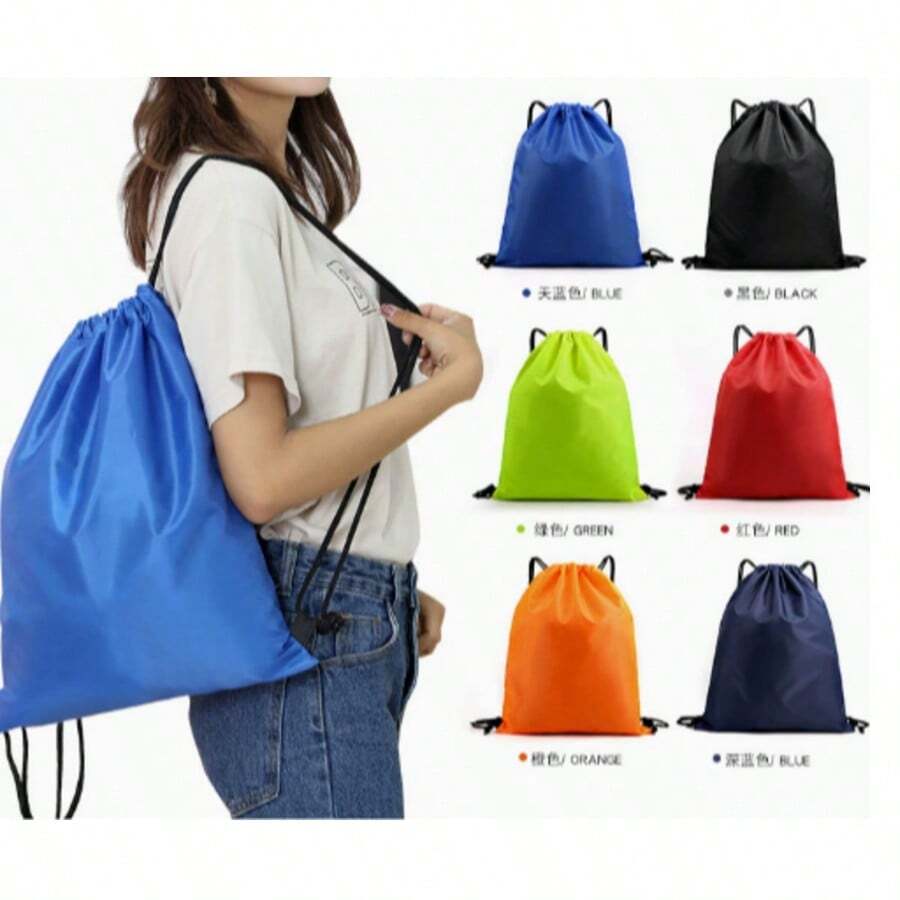 Compact Drawstring Bag Pocket-A Durable, Compact And Washable Unisex Backpack - Multicolor - View 1