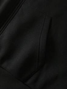 Manfinity Dauomo Sudadera con capucha con cremallera, forro térmico y cordón, sin camiseta, para otoño/invierno, de manga larga - Café integral - Ver 3
