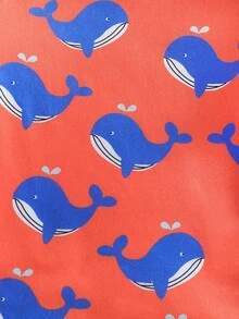 [2 Set Acak] 1 Set Piyama Bayi Laki-laki Musim Panas Motif Kartun Hewan Pas Badan Lengan Pendek & Celana Pendek Rajutan Lembut - MultiWarna - View 5