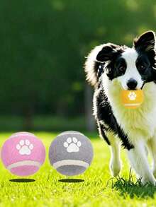 Juguete para perro con patrón de huellas, pelota elástica, utilizado para entrenamiento y juguetes interactivos para mascotas - Multicolor - Ver 12