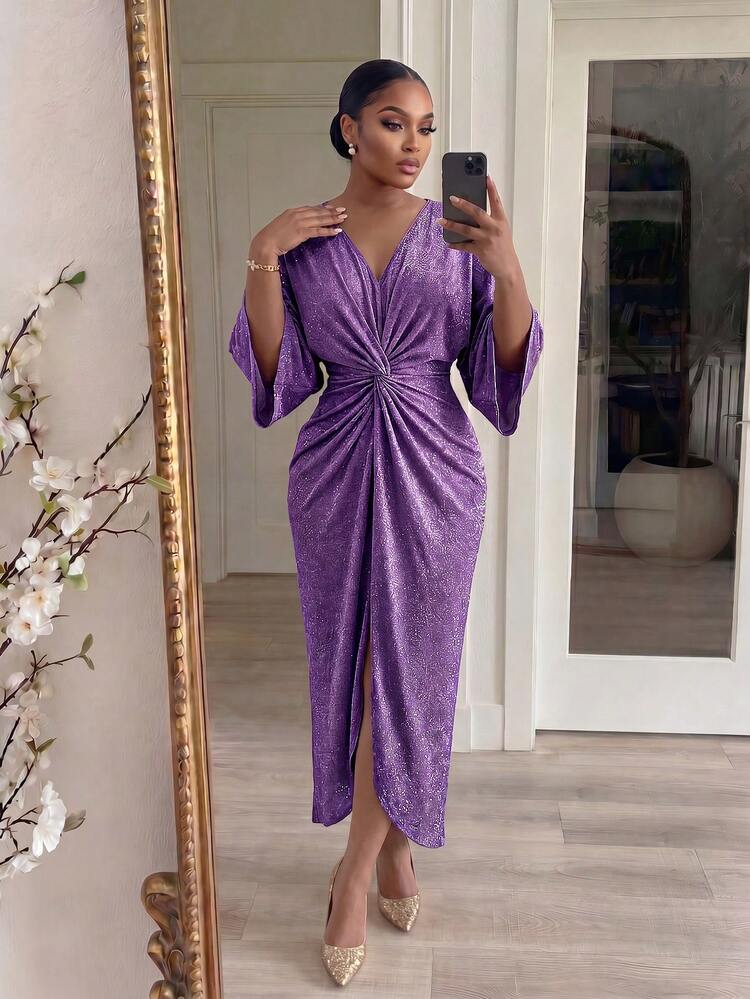 purple wrap dress for women Linen Wrap Dress for Women, Purple Midi Dress, Linen Summer Dress, Amethyst Linen Dress, Chic Comfort Dress, Bohemian Linen Clothing Women, 2XL /