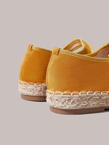 Styleloop Ladies Slouchy Woven Fisherman Shoes Suede With Buckle Versatile Outdoor Walking Commuter Office Ladies Flat Shoes - Mustard Yellow - View 6