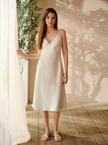 MOTF PREMIUM CAMISÓN DE MUJER CON BORDADO - Blanco - Ver 4