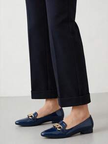 Women Flats - Navy Blue - View 3