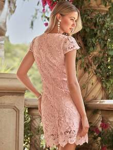 Vestido mini de fiesta con estampado floral para mujer - Multicolor 6 - Ver 2