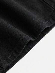 Maija Women's Denim Mini Skirt, Y2K Style, For Concerts, Back To School, Autumn - 黑色 - 查看 4