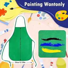 1/5/10pcs Aprons, Suitable For Children, Teens And Artists - Durable Non-Woven Fabric, Perfect For Classroom, Kitchen, Crafts And Party Activities, Children's Art Supplies, Craft Aprons, Fun Design. - Multicolor - View 1