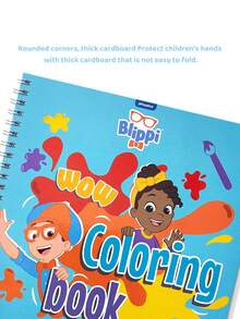 Blippi X SHEIN 20 Pages Graffiti Coloring Book, Hand-Drawn Creative Coloring Book, Marker Graffiti Enlightenment Coloring Book - Multicolor - View 5