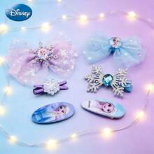 Disney 1 件冰雪奇缘公主发夹发饰手工饰品生日礼物派对小礼盒套装安娜公主配饰纪念品 - 粉色艾莎髮飾3pcs - 查看 10