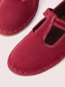 CUCCOO DOLLMOD Zapatos planos cómodos para mujer, de suela suave, con hebilla en la banda, para uso en la oficina, en casa y al aire libre - Burdeos - Ver 5