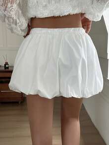 DAZY Women's Lace Patchwork Elegant Shorts, White, All Season Summer - White - View 2
