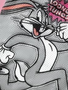 LOONEY TUNES X SHEIN 1 Piece Of Cartoon Pattern Printed Pet Vest, Cat Clothes, Dog Clothes, Size XXS-XXXXL, Extra Small, Extra Large, Bugs. - Grey - View 3