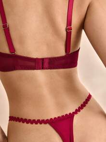 Charlaine 5 Stück/Set Spitzen Blumen Strass Komfortable Sexy Elegante Damen String Höschen - Verschiedenfarbig - Übersicht 2