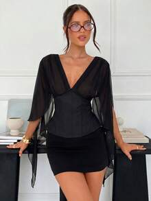 Women Blouses & Shirts - 黑色 - 查看 2