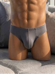 SHEIN Ropa interior tipo tanga sexy para hombres, lencería elástica y suave que revela - Gris - Ver 1